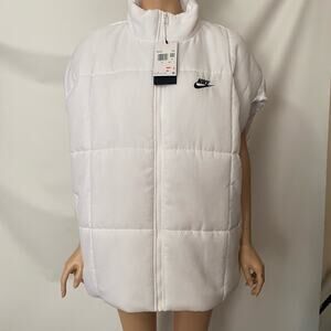 NWT Nike Sportswear Women's Classic Puffer Therma-FIT Loose Vest White XL